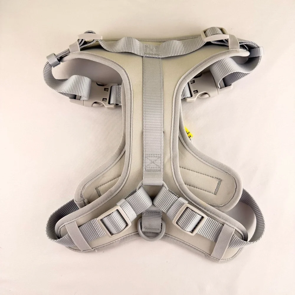 Dog Harness Large Adjustable Gray Padded